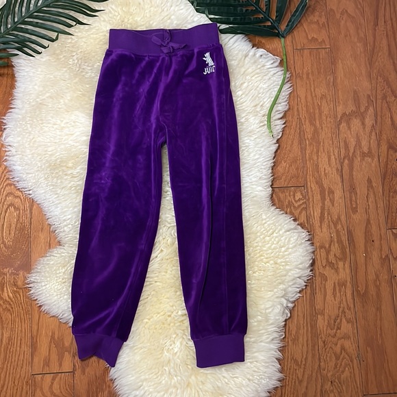 Juicy Couture Purple Joggers/ Girls Size 6 - Picture 2 of 7